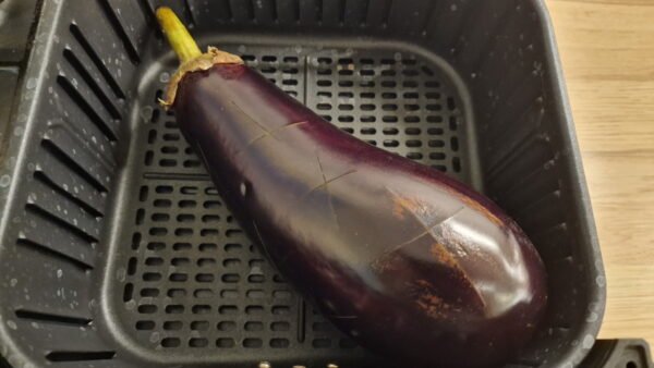 Roasting eggplant in air fryer 1