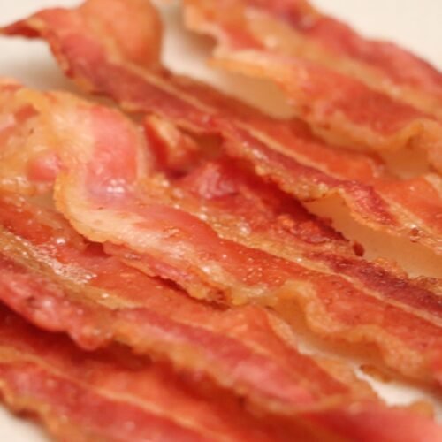 Bacon cooked in airfryer