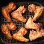 Chicken wings in a hot-air fryer