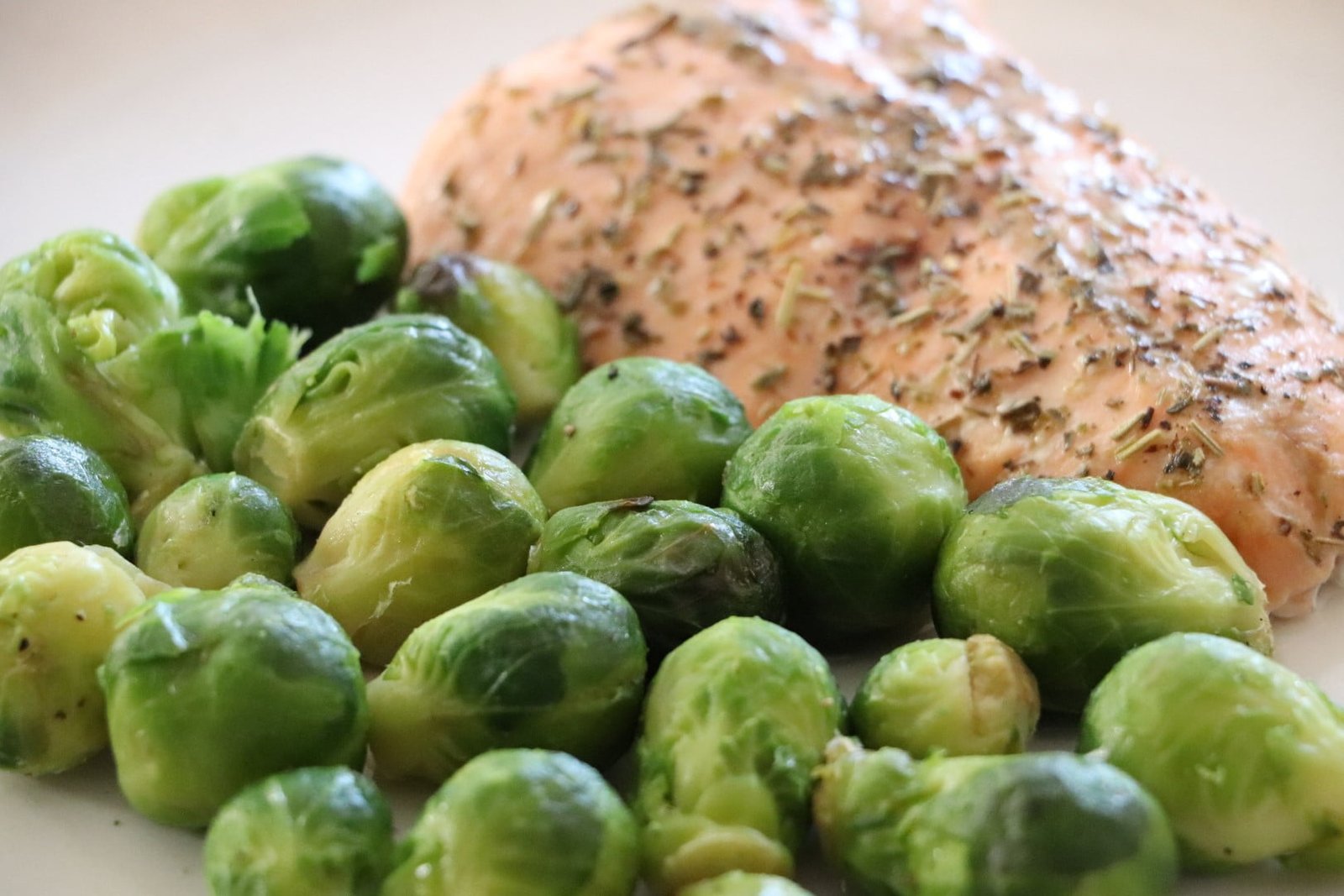 Air Fryer Brussels Sprouts with Salmon