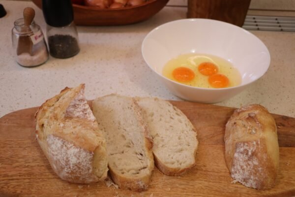 Preparation of French toast