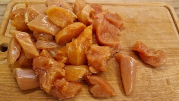 chicken nuggets cut